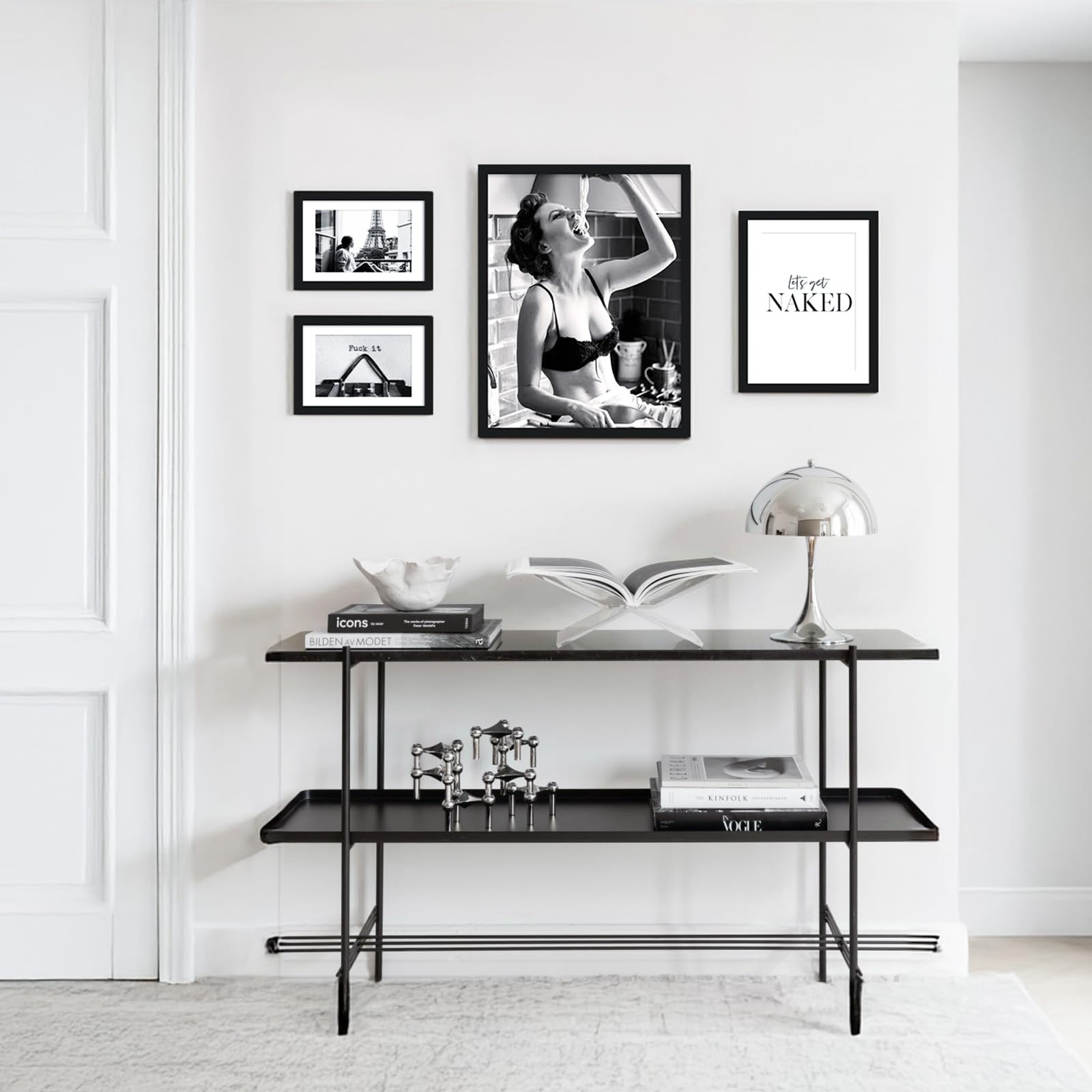 SYNTRIFIC 5x7 Picture Frame Set of 2,Display Pictures 4x6 with Mat or 5x7 Without Mat,Wall Hanging Photo Frame or Tabletop Displ